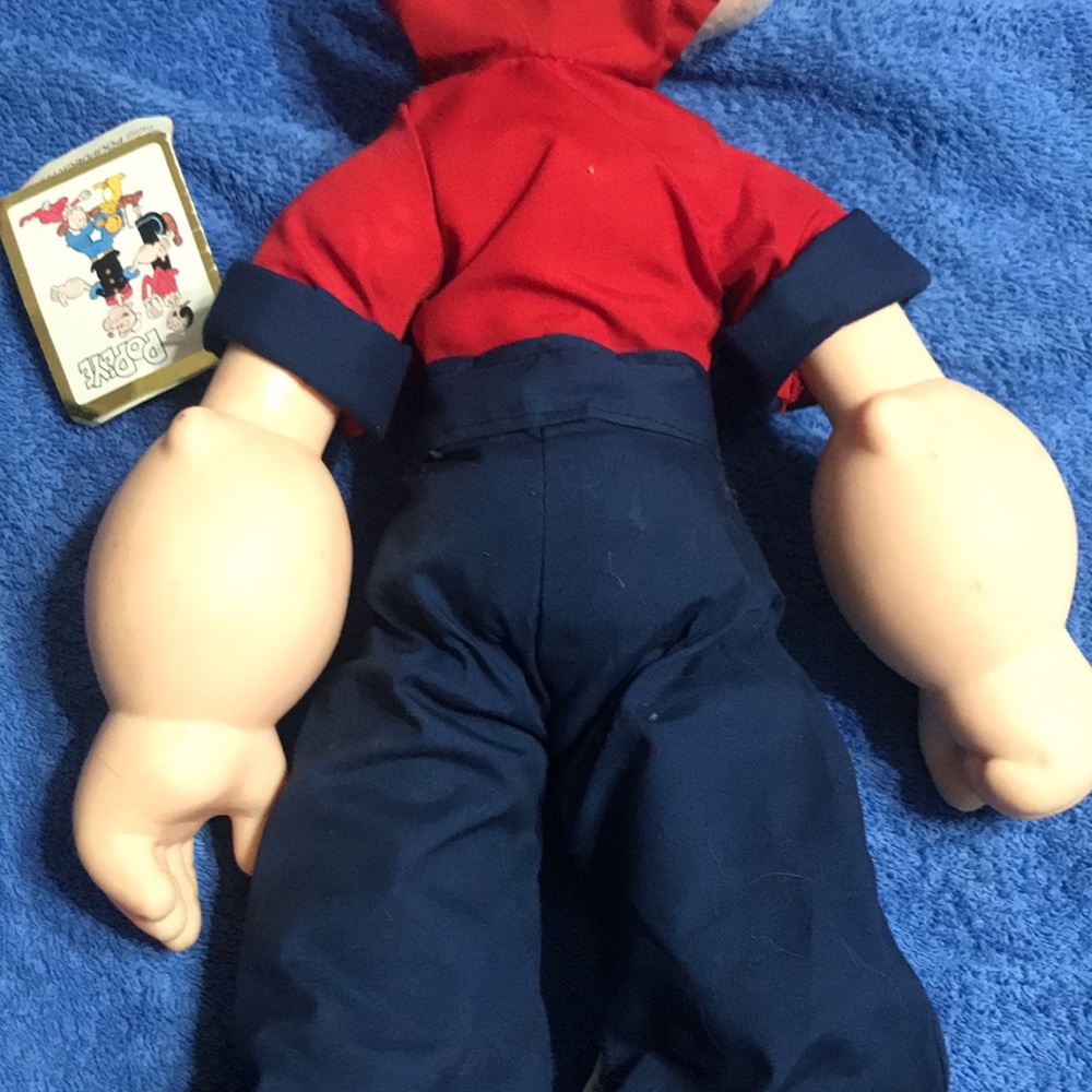 1985 rubber neck rubber arm rubber face Popeye doll - Picture 7 of 12